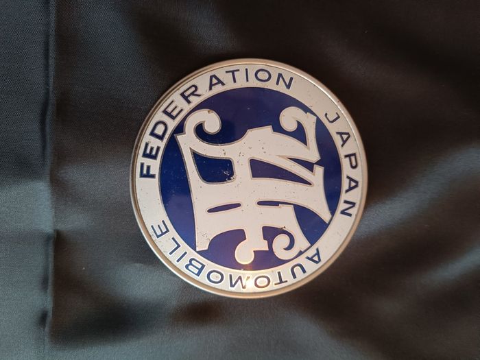 Genuine JAF (Japan Automobile Federation) Emblem Badge  Rare JDM