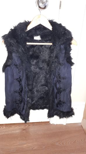Fur Black Gilet Size 8