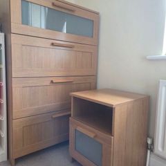 Ikea Brimnes oak drawers & locker