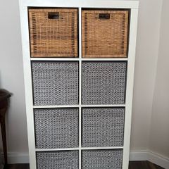 Ikea Kallax 2x4 Storage including baskets