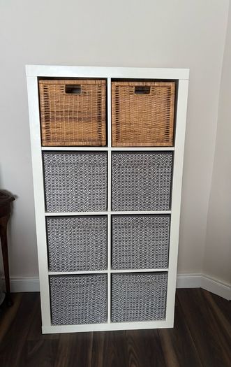 Ikea Kallax 2x4 Storage including baskets