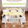 Standing Desk, 140cm U Shaped Height Adjustable Image 3