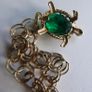 Vintage 9K Solid Gold 375 Chain Link Charm Bracelet 5,52g Image 7