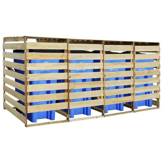 Wheelie Bin Shed Quadruple Impregnated Pinewood 240 L
