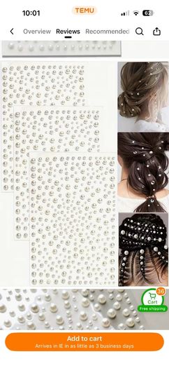 Decorative pearls for hair & face