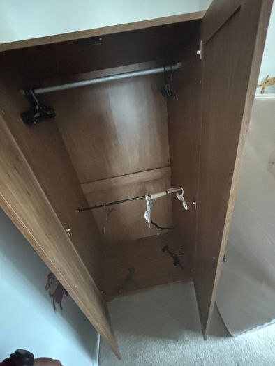 Mama and Papa wood effect wardrobe