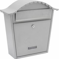 Classic Wall Mounted Galvanised Steel Lockable Weatherproof Post Box 36x37x13cm (MULTIPLE COLOURS AVAILABLE)