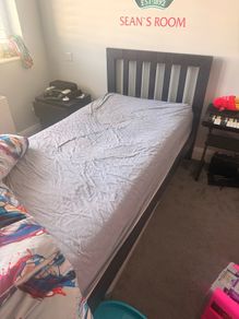 single bed & mattress
