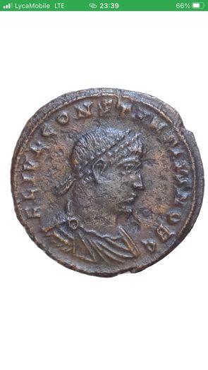 Constantius II caesar 337-361 AE18mm 2,6g  Herakleia Soldiers Military Standarts