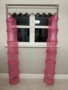 Two 6 tier foldable hanging soft toy storage display