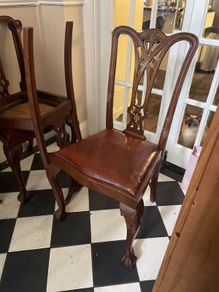 6 x 1950's Mahogany dining chairs