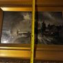 Antique Moonlit River Scene  Edwardian Print in Deep Gilt Frame Image 3