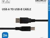 USB-A to USB-B cable, 2 m, black