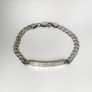 Sterling Silver Curb Link Bracelet - Engraved Image 2