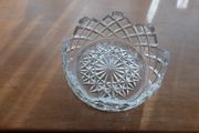 Old vintage glass fruit bowl