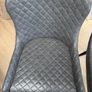 Dining chairs x4 faux leather grey Image 7