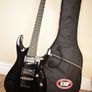 Black Electric Guitar by ESP (MH-10) complete with Guitar Amplifier & Cables Image 8