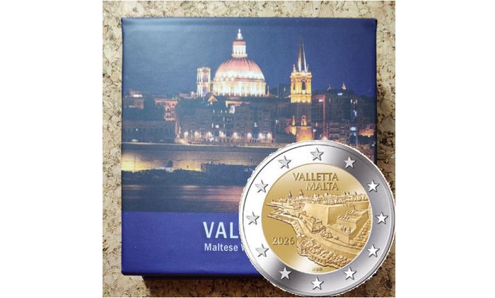 Malta 2 Euro Proof Coin 2026 - Valletta - Maltese Walled Cities