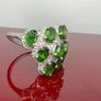 Silver Chrome Diopside & Diamond Statement Ring Image 10