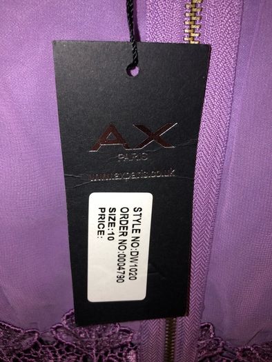 NEW AX purple dress (size 10)