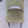 Green velvet chair Image 2