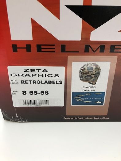 NZI Zeta Retro Label Motorbike Helmet - Size S (55-56cm)
