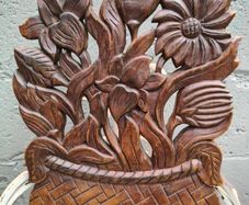 Decorative Wood Carved Wall Plaque