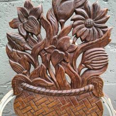 Decorative Wood Carved Wall Plaque
