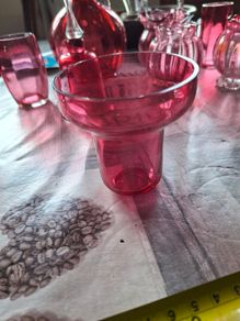 Old Cranberry Glass Vase for sale, Postage Available,