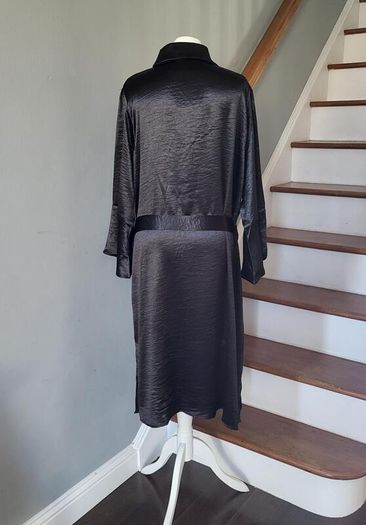 CurveWow black satin dress, Size 18, BNWT