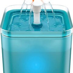 Cat Water Fountain, Ultra Silent Cat Fountain 67oz/2L, with LED Light, Activated Carbon Filter, Pet Water Fountain for Cats and Small Dogs (FREE POSTAGE)