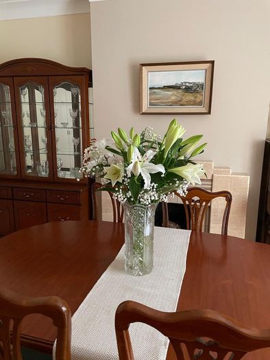 Rossmore Dining Set  & Display Cabinet Bundle
