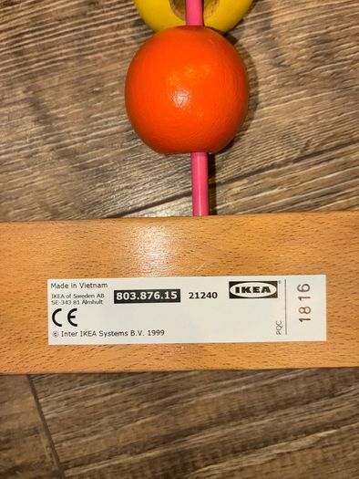 IKEA wooden bead rollercoaster