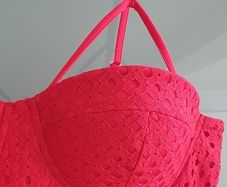 Cari's Closet Red bustier style dress Sz 14 (Fit 14-16UK) - Bnwt