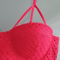 Cari's Closet Red bustier style dress Sz 14 (Fit 14-16UK) - Bnwt