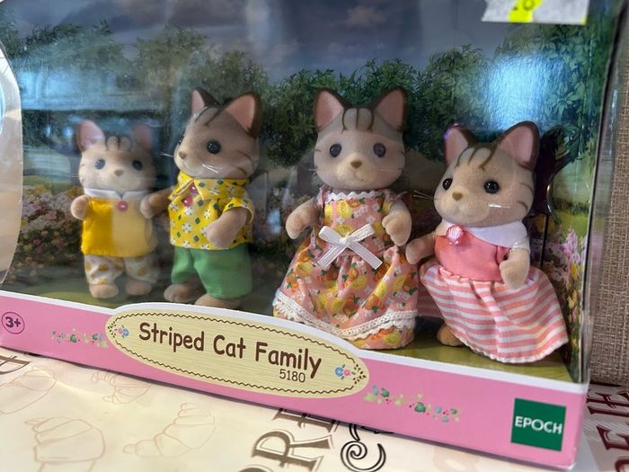 Sylvanian Families Striped Cat Family