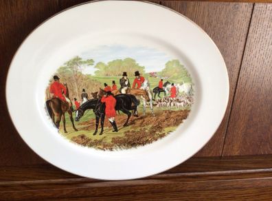 Tally Ho Hunt Scene Bone China Oval Platter