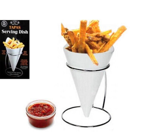 2x Porcelain Tapas chip service bowls.
