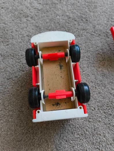 Vintage 1960s/1970s Fisher-Price Toy Lot - Jet, Mini-Bus, Train & 5 Figures