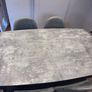Grey dining table & chairs Image 2