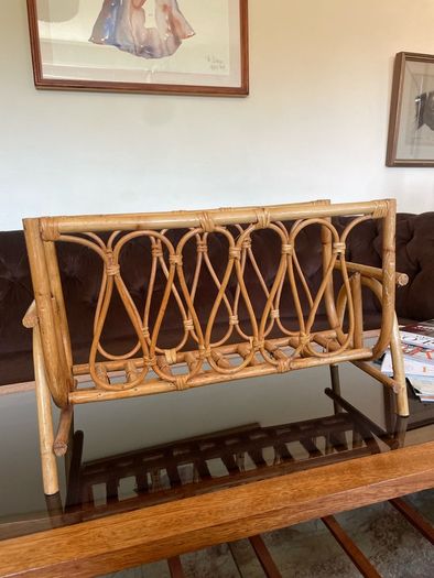 Vintage MCM Bamboo Magazine Rack