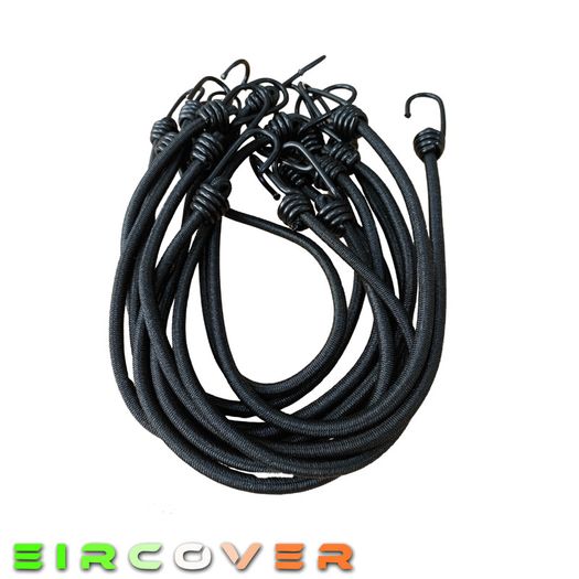 Shock Cord with 2 metal hooks 60cm - 10 Pack