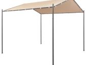 Gazebo Pavilion Tent Canopy  Steel Beige
