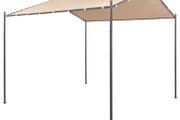 Gazebo Pavilion Tent Canopy  Steel Beige