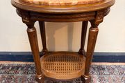 FLASH SALE ! Was 225 now 190 ! French Fruitwood &amp; Marble Side Table or Plant Stand