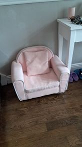 Kids blush pink armchair