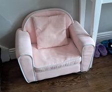 Kids blush pink armchair