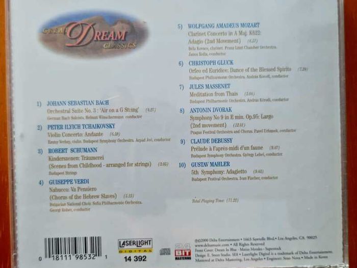4 CD's Great Relaxing Classics / Russian classics / Dream classics / Mediterranean classics. VG condition.