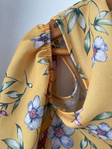 Primark ladies yellow floral top new