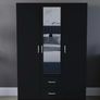 Riano 3 Door 2 Drawer Mirrored Wardrobe Image 2